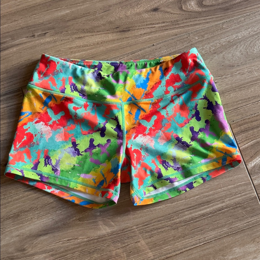 Fleo Snow Cone Drip Multicolor Women's Athletic Shorts S